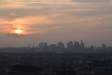 Naklejka na ściany i meble Skyline de Paris desde la Torre Eiffel 
