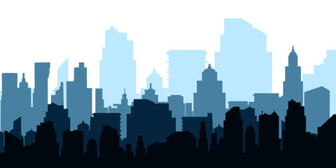 Fototapeta na wymiar city skyline silhouette background vector illustration in flat style