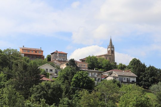 Vue générale du village de Grenay  - Village de Grenay - Département Isère - France
