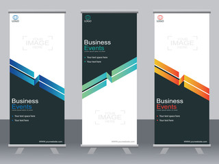 Business banner roll up set,standee banner template,Modern banner.
