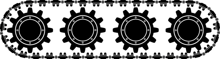 Collection tank and tractor tracks, seamless texture and brush to create