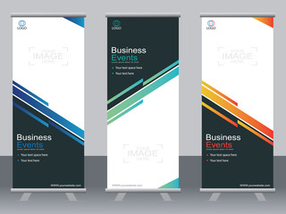 Business banner roll up set,standee banner template,Modern banner.