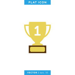 Trophy icon vector design template