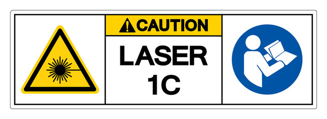 Caution Laser 1C Symbol Sign ,Vector Illustration, Isolate On White Background Label. EPS10