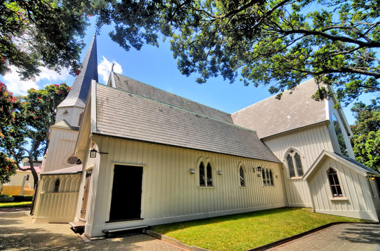 Old St. Paul's Church Or Cathedral In Wellington, New Zealand