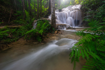 Pukang waterfall in tropical jungle in Chiang Rai province, Thailand