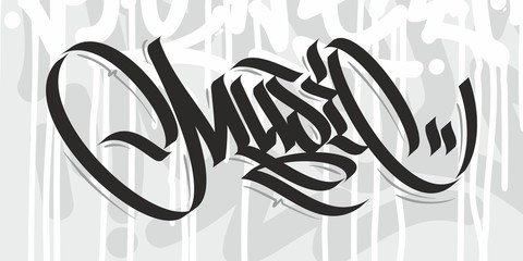 Abstract Word Music Graffiti Font Lettering Art © Anton Kustsinski