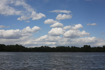 blue sky and white clouds

