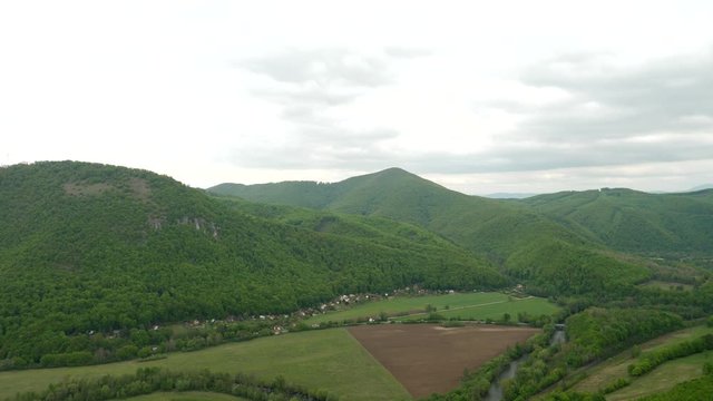 View of Janosikovu bastu in the Velka Lodina area in Slovakia