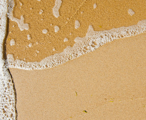 Waves and sandy beach. Sea