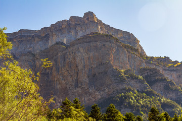 Mountainous and rocky landscape of the Pyrenees