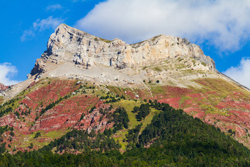 Mountainous and rocky landscape of the Pyrenees