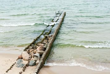 Breakwater. Baltic Sea. Zelenogradsk. Russia