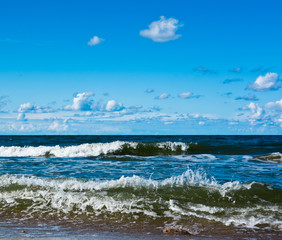 Cold Baltic Sea in sunny day