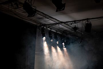 stage light with light fog