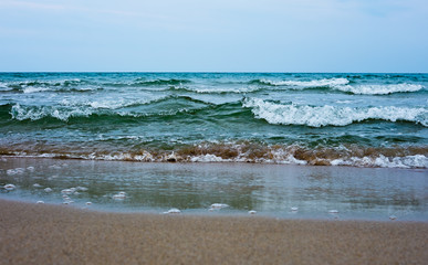 Cold Baltic Sea. Early autumn
