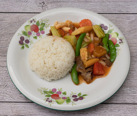 Thai food mixed dishes 