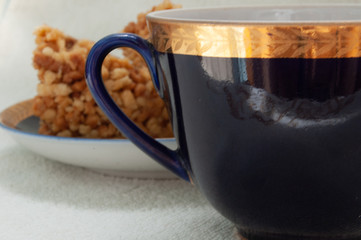 delicious biscuit and cup of tea