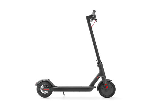 Electric scooter on white background, including clipping path
