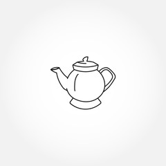 tea kettle line icon. tea kettle isolated line icon