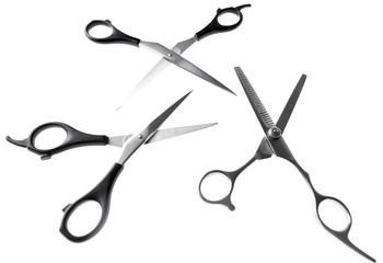Scissors for haircuts isolated on a white background