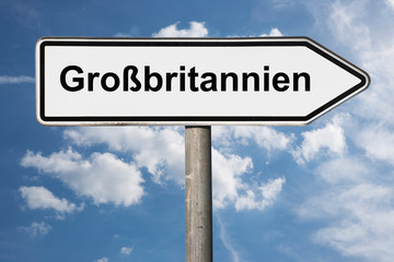 Fototapeta premium Wegweiser Großbritannien