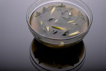  Korean dish, Misosup. Top view and close up.