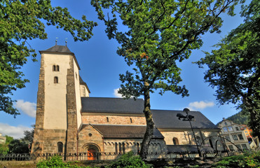 Fototapeta na wymiar Domkirke (Cathedral), Domkirkeplass in Bergen, Norway