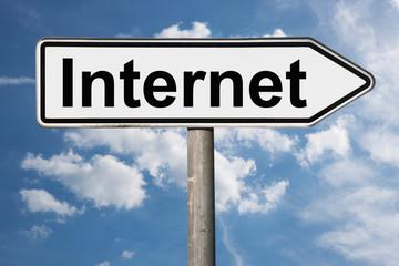 Obraz premium Wegweiser Internet