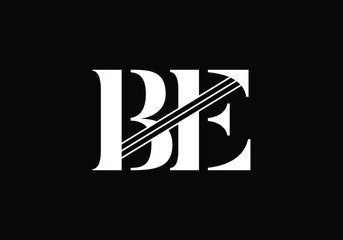 Initial Monogram Letter B E Logo Design Vector Template. Graphic Alphabet Symbol for Corporate Business Identity