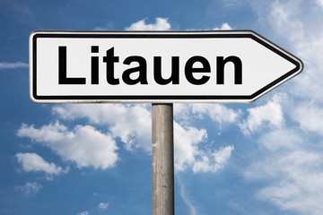 Obraz premium Wegweiser Litauen