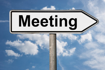 Obraz premium Wegweiser Meeting