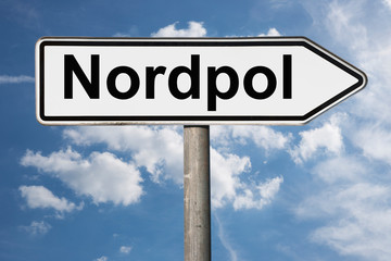 Obraz premium Wegweiser Nordpol