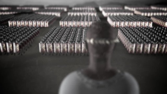 Roman Emperor Standing in Front of a Roman Legion in Formation