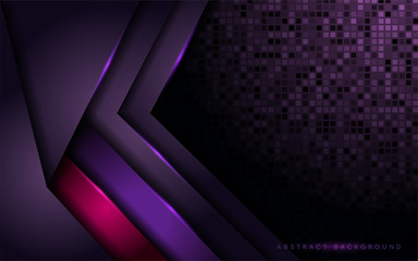 Modern 3d tech futuristic dark purple background design.