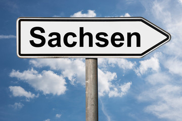 Obraz premium Wegweiser Sachsen
