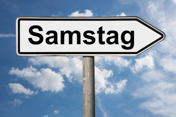 Wegweiser Samstag
