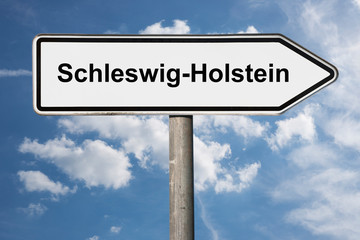 Fototapeta na wymiar Wegweiser Schleswig-Holstein