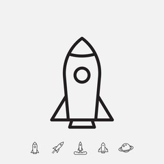 rocket launch icon vector illustration design