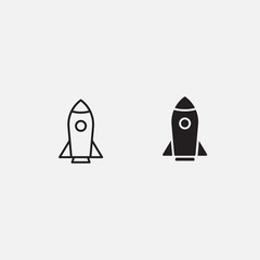 rocket launch icon vector illustration design