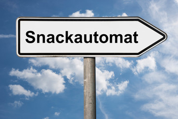 Fototapeta premium Wegweiser Snackautomat
