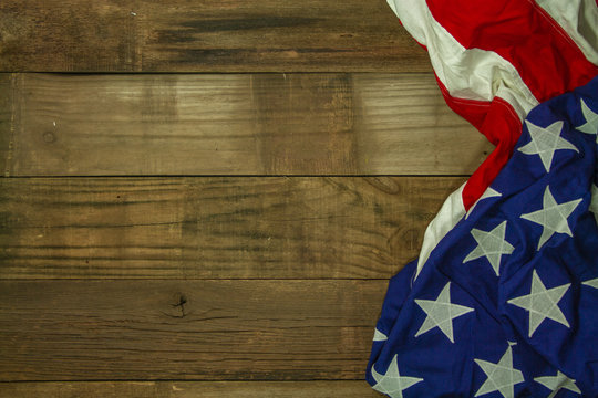 Memorial Day or 4th of July Background with American Flag Stock Photo |  Adobe Stock