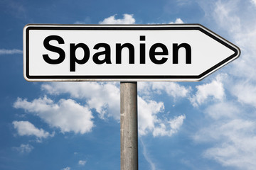 Obraz premium Wegweiser Spanien