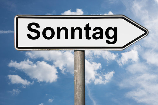 Wegweiser Sonntag