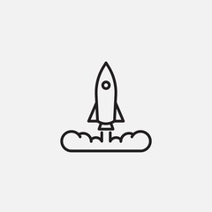 rocket launch icon vector illustration design