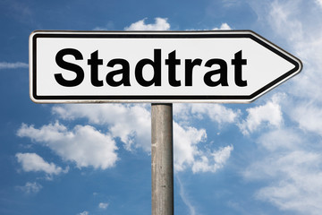 Obraz premium Wegweiser Stadtrat