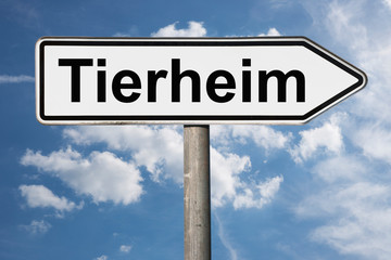 Obraz premium Wegweiser Tierheim