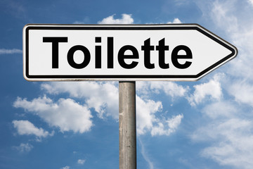 Wegweiser Toilette