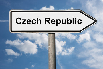Fototapeta premium signpost Czech Republic