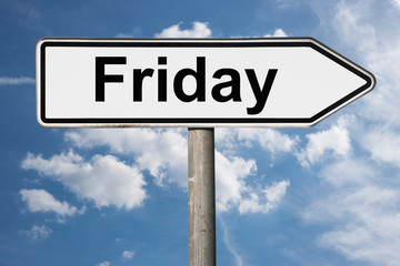 Obraz premium signpost Friday